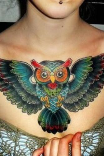 Mexican Colour Owl Tattoo Inspiration