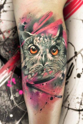 Realism Owl Tattoo For Forearm