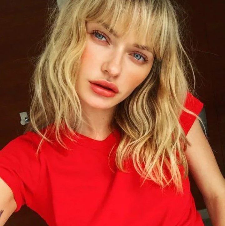 Bangs are so popular right now, and if you opt to pair them with a shaggy long bob haircut, your look will be taken to the next level