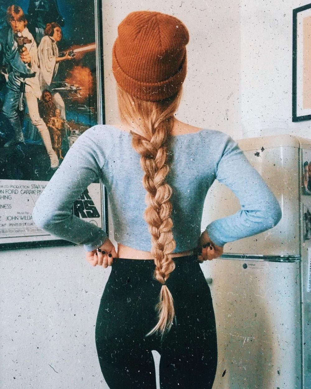 beanie hairstyle ideas long ponytail