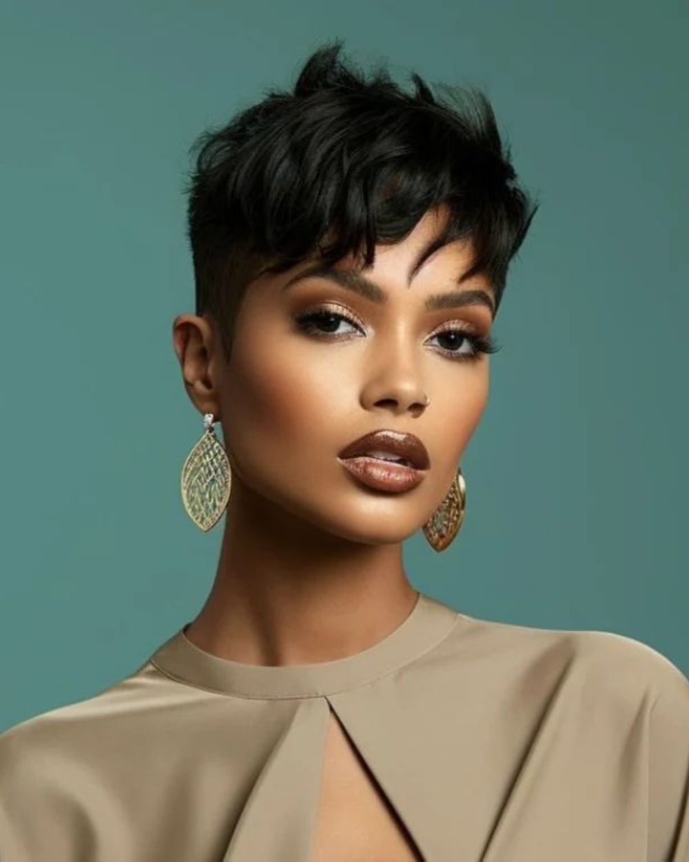 Haircuts for Round Faces Pixie Cut