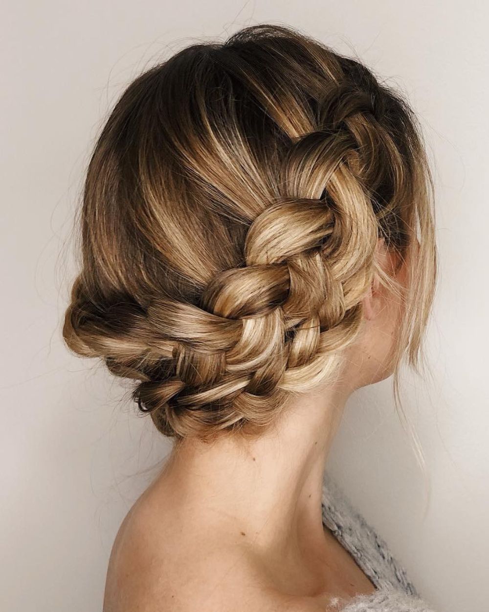 Thanksgiving hairstyles braided crown updo hair