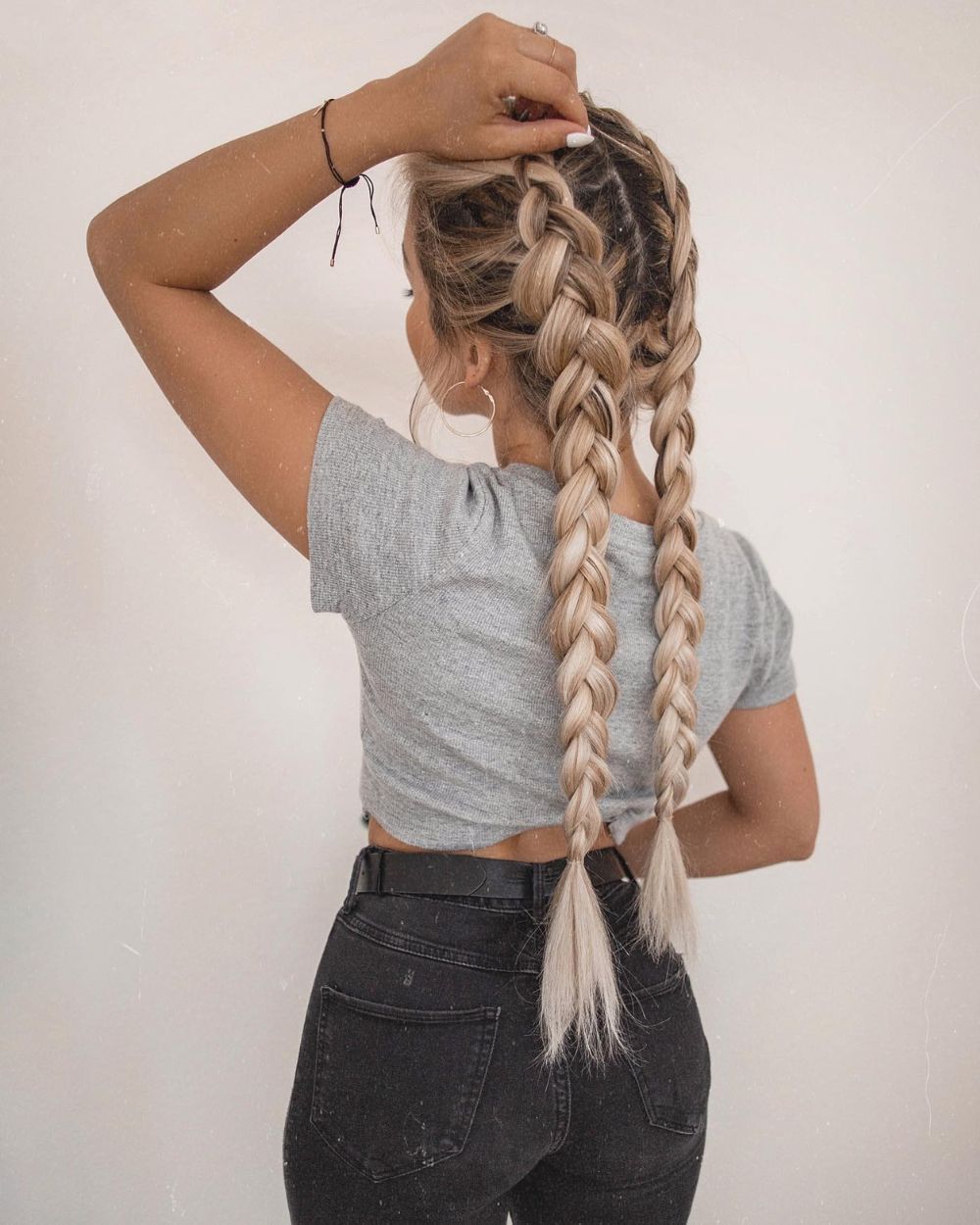 Thanksgiving hairstyles double dutch braids boho hair