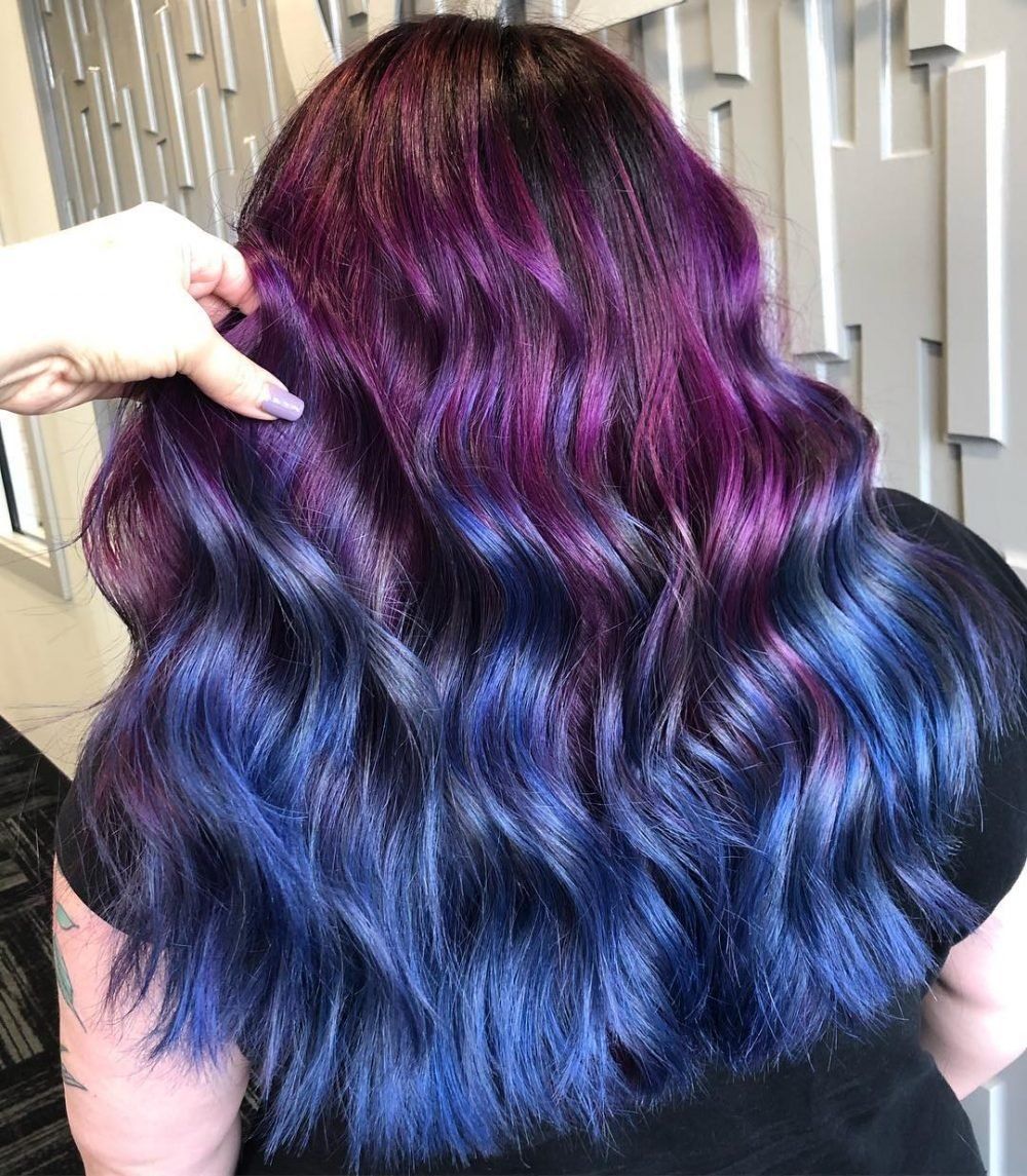 Dark Purple to Blue Ombre