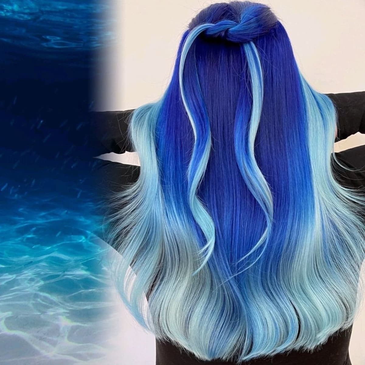 Melted Turquoise Blue Ombre Hair